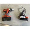 Image 2 : BLACK AND DECKER 18V DRILL WITH 2 BATTERIES AND CHARGER, WORKING