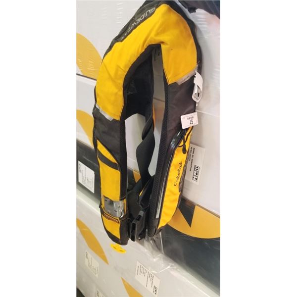 INFLATABLE LIFE PRESERVER, FITS MULTIPLE SIZES