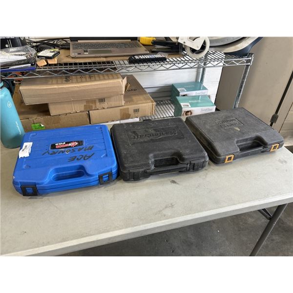 3 CASED AIR NAILERS INCLUDING CANWOOD, STANLEY AND MASTERCRAFT