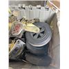 Image 3 : 2 SETS OF 8" HEAVY DUTY CASTER WHEELS. 4 SWIVEL LOCKING, 4 SWIVEL