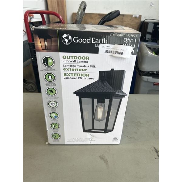 GOOD EARTH LIGHTING OUTDOOR LED WALL LANTERN