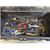Image 3 : HUSKY TOOL BOX AND ASSORTED HAND TOOLS AND PARTS ORGANIZER, FULL OF HARDWARE