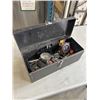 Image 2 : TOOLBOX WITH CONTENTS INCLUDING RATCHET SET, TAPE MEASURER ETC