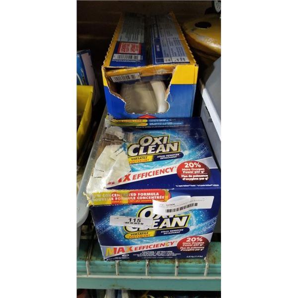 CASE OF CLOROX DISINFECTING BLEACH 3 JUGS 3.57L AND CASE OF OXI CLEAN 11LBS