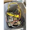 Image 2 : PLASTIC TOTE OF EXTENSION CORDS AND POWER BARS