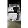 Image 1 : TRAY OF KITCHEN APPLIANCES INCLUDING SCALES, SUNBEAN WAFFLE MAKER, VINTAGE TOASTER ETC