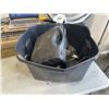 Image 2 : PLASTIC TOTE OF WORKING TOOLS INCLUDING SKILLSAW, JIGSAW, DRILL, 1 BELT SANDER, 1 DISC SANDER