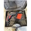 Image 4 : PLASTIC TOTE OF WORKING TOOLS INCLUDING SKILLSAW, JIGSAW, DRILL, 1 BELT SANDER, 1 DISC SANDER