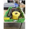 Image 1 : 1/2 INCH ADJUSTABLE TORQUE WRENCH, 2 ROLLS OF CAUTION TAPE AND ASSORTED SHOP TOOL AND SUPPLY