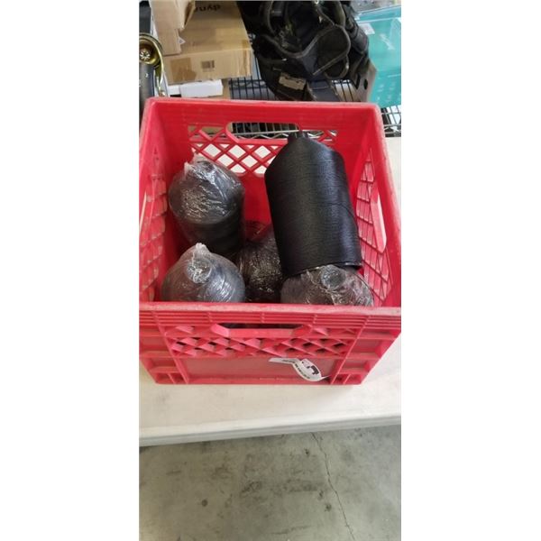 5 SPOOLS COMMERCIAL BLACK NYLON THREAD