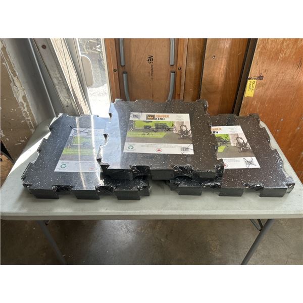 3 NEW RUBBER KING CHALLENGER SERIES FLOORING PACKS. 10 TILES PER PACK