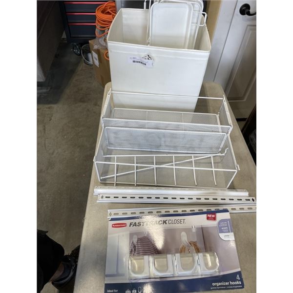 FAST TRACK CLOSET WHITE METAL MESH ORGANISERS