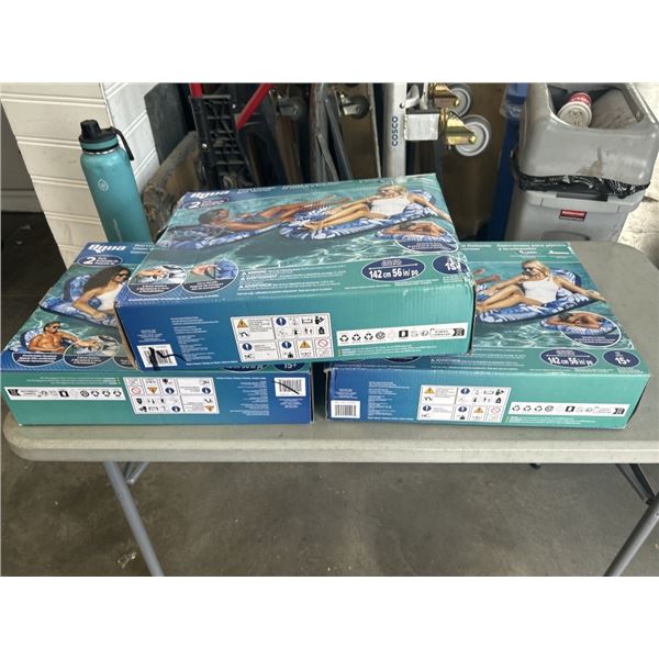 3 AQUA POOL LOUNGE & TANNER 2 PACKS