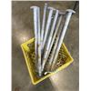 Image 1 : TEN 1" X 23" BOLTS WITH NUTS IN MILK CRATE