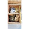 Image 3 : PLYWOOD TRUNK WITH ASSORTED LAMP BUILDING HARDWARE