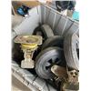 Image 3 : 2 SETS OF 8" HEAVY DUTY CASTER WHEELS. 4 SWIVEL LOCKING, 4 SWIVEL