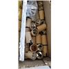 Image 5 : BOX AND 2 TRAYS OF BRASS LIGHTING ACCESSORIES