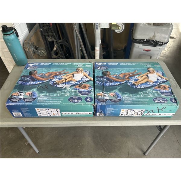 2 AQUA POOL LOUNGE & TANNER 2 PACKS
