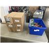 Image 1 : LED LIGHT BULBS, HAND WARMERS AND 6 METAL BATHROOM ORGANIZER BINS / CADDIES
