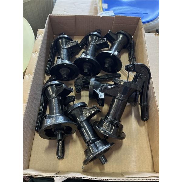 TRAY OF 7 CAST IRON FOUNTAIN SPOUTS