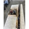 Image 1 : ASSORTED FISHING RODS AND TRAY OF 6 REELS
