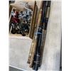 Image 4 : ASSORTED FISHING RODS AND TRAY OF 6 REELS
