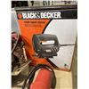 Image 2 : PLASTIC TOTE WITH CORDED SKILSAW, ANGLE GRINDER, BLACK & DECKER JIGSAW, FACESHIELD. WORKING