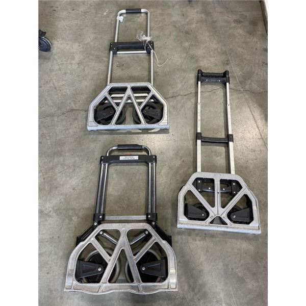 3 FOLDING UTILITY DOLLIES