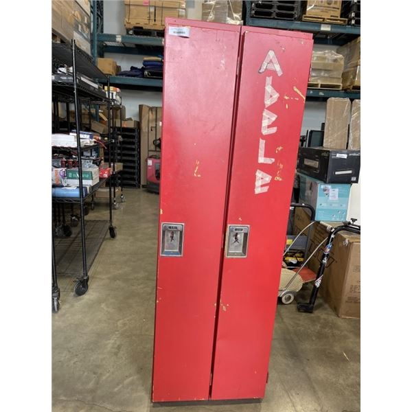 2 BANK 6 FOOT METAL LOCKER
