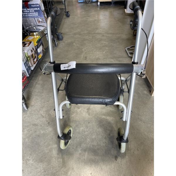 MOBILATOR 4 WHEEL WALKER WITH PADDED SEAT