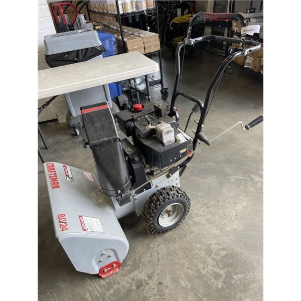 CRAFTSMAN 8.0/24 TWO-STAGE GAS SNOW BLOWER. WORKING
