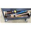 Image 7 : 3 TIER 4 WHEEL WAREHOUSE CART WITH 2 MAKITA GRINDERS, MAKITA PLANER, SCREWGUN, SHEAT METAL CUTTER, A