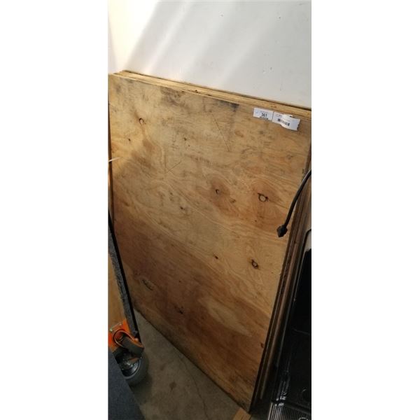 FIVE 40" X 48", 3/4" PLYWOOD PIECES