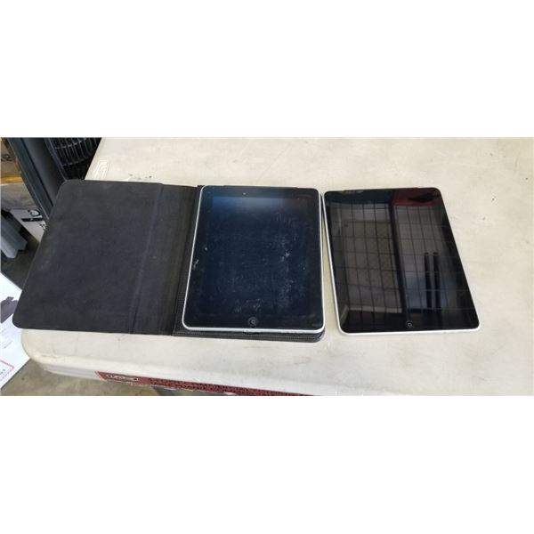 2 IPADS AND A CASE. MODEL A1337'S. WORKING