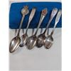 Image 1 : 5 VINTAGE SILVER COLLECTORS SPOONS
