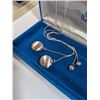 Image 2 : SILVER W/ PEARLS TASSELS NECKLACE, MARKED 925 IN EATON'S CASE