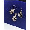 Image 2 : PAIR OF 925 STERLING SILVER EARRINGS AND MATCHING PENDANT SET