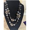 Image 1 : DOUBLE STRAND CRYSTAL GLASS BEADS NECKLACE