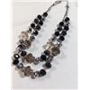 Image 2 : DOUBLE STRAND CRYSTAL GLASS BEADS NECKLACE