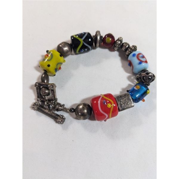 RARE MURANO GLASS BEADS BRACELET