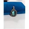 Image 2 : SILVER W/ STEEL BLUE RUTILE QUARTZ STONE PENDANT