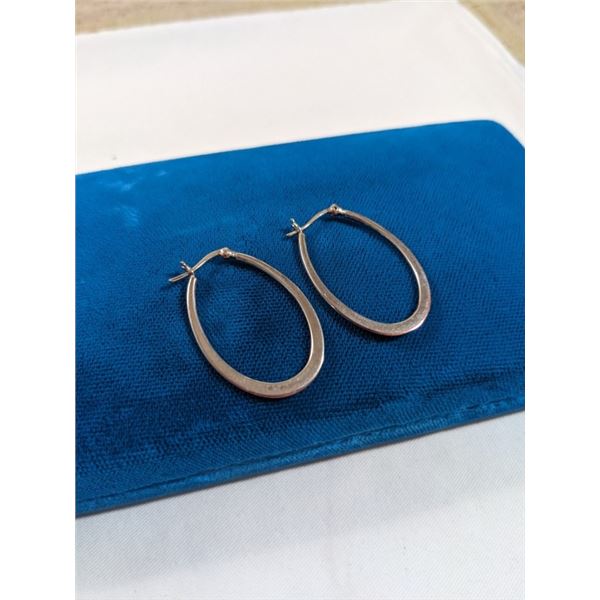 PAIR OF 925 STERLING SILVER HOOP EARRINGS
