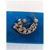 Image 1 : VINTAGE SHERMAN SIGNED BLUEISH AURORA BOREALIS RHINESTONES BROOCH