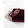 Image 1 : MEXICAN SILVER W/ ABELONE INLAID HINGED BANGLE