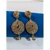 Image 1 : PAIR OF VINTAGE CRYSTAL RHINESTONES DANGLE EARRINGS