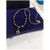 Image 1 : GENUINE BLACK PEARLS NECKLACE W/ PENDANT