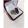 Image 2 : VINTAGE 925 STERLING SILVER W/ BLACK ROCK CRYSTAL STONE RING