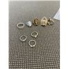 Image 1 : 8 ASSORTED SILVER TONE RINGS 3 SMALL RINGS ARE 925
