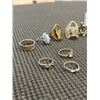 Image 3 : 8 ASSORTED SILVER TONE RINGS 3 SMALL RINGS ARE 925