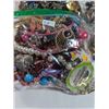 Image 2 : 3 BAGS OF MISC COSTUME JEWELRY, BEADS, PARTS ETC